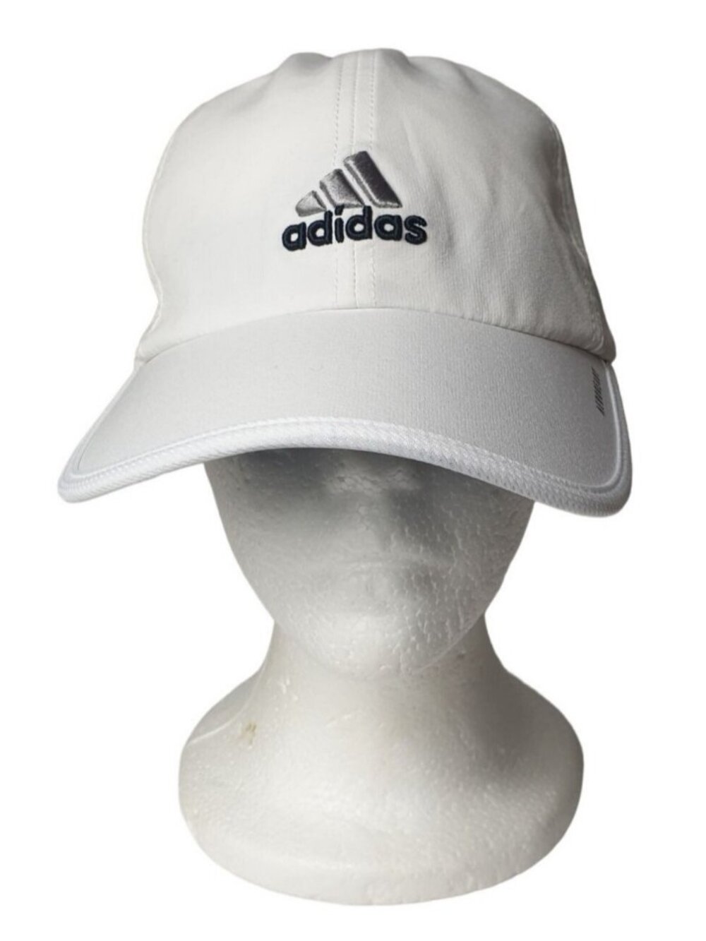 Adidas Womens Baseball Cap White Aeroready Adjustable Sporty Workout Outdoors